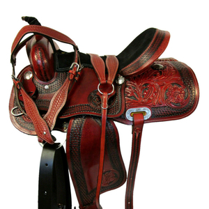 Premium Cuir Véritable Ranch Western Horse Saddle Tack Set Caractéristiques durables pour l'équitation anglaise - Product Image 1