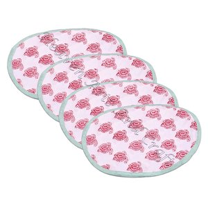 Luxury Wedding Round Napkins Hotel Restaurant Use Wholesale High Quality <b>Wood</b> <b>Block</b> Print Colored Scallop Napkins Set - Product Image 2