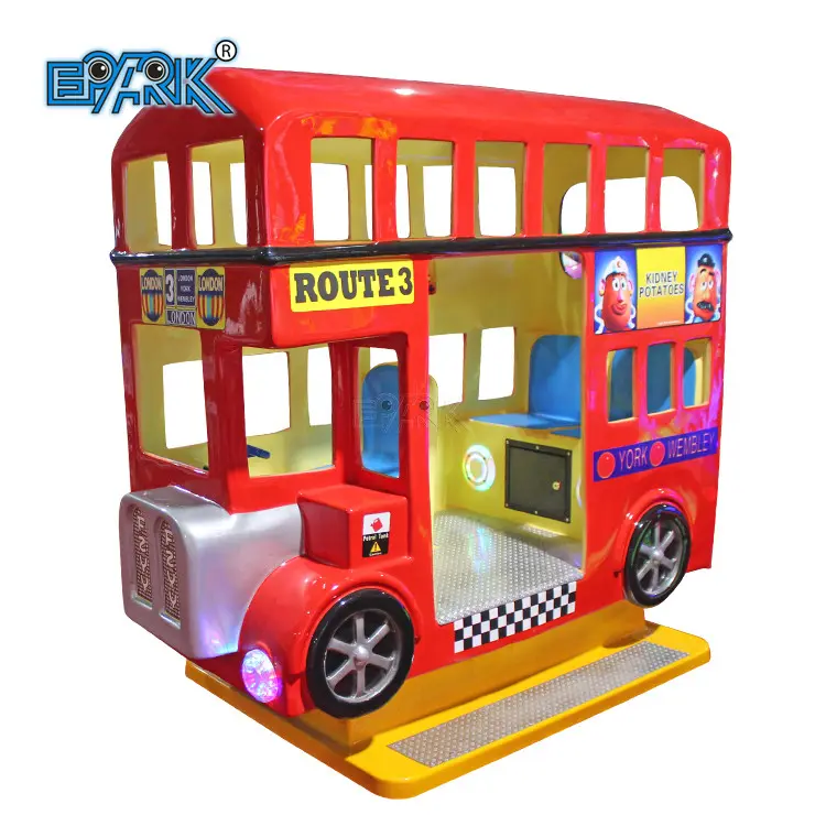 London Bus Kiddy Car Coin Operated Kiddie Rides Video Game Machine