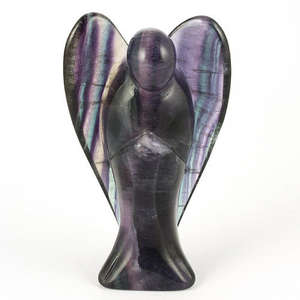 Estatuilla de piedra de Chakra de Ángel de 2 pulgadas de cuarzo múltiple-Feng Shui decoración del hogar piedra preciosa hecha a mano respetuosa con el medio ambiente - Product Image 2