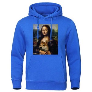 Mona Lisa Esthétique Drôle Sweat à Capuche Haute Qualité Polaire Sweat Raglan Pull Street Wear pour Hommes Femmes Hip Hop Hiver 3D - Product Image 1