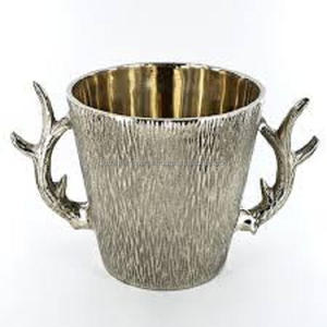 Traditional Elegant Design <b>Champagne</b> <b>Ice</b> <b>Bucket</b> Stainless Steel Antique Finishing Modern Cooler Gift Holder Including Tongs - Product Image 4