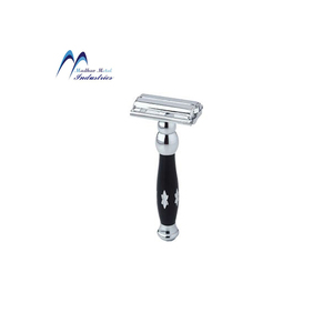 Última Navaja de Seguridad de Doble Filo Ajustable con Perlas, Hoja de Acero Inoxidable, Diseño de Apertura Giratoria para Uso Facial y Corporal Masculino, Barbería - Product Image 1