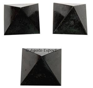 Pierre précieuse naturelle en cristal noir, pyramide en Tourmaline, pour cadeau de décoration, vente en gros, livraison gratuite - Product Image 3