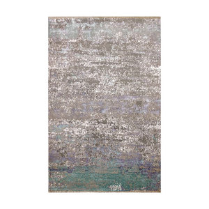 Tapis indien de qualité supérieure, fait main, en laine/soie, moderne, adapté aux animaux domestiques, antidérapant, au meilleur prix - Product Image 1