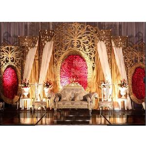 Cadre rond d'arrière-plan pour mariage, cadre en or, vente en gros, pour scène de mariage, encadrement rond - Product Image 1