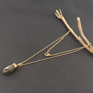 Collier pendentif en Labradorite naturelle plaqué or pour femmes, mode créative, chaîne à quatre facettes hypoallergénique pour cadeau - Product Image 5