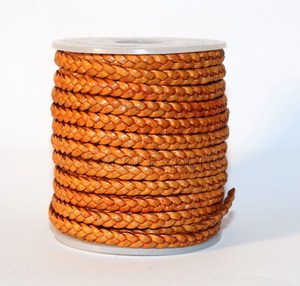 Cordon en cuir tressé bracelet plat en cuir tressé pour la fabrication de bijoux et la décoration, accessoires de bricolage. - Product Image 6