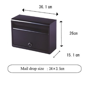 Los buzones de tamaño estándar Color negro mate código de bloqueo de combinación de seguridad buzón de correo para casa y apartamento de buzones de correo - Product Image 3