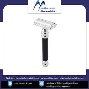 Wholesale Pearl Adjustable Double Edge Safety <b>Razor</b> with Brass Handle for <b>Men</b>-Classic Design Twist to Open - Product Image 3