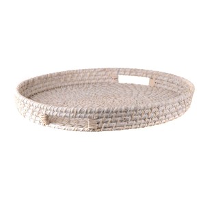 Plateau de service rond en rotin, panier de Buffet tissé en rotin avec poignées, meilleure vente du vietnam, - Product Image 6