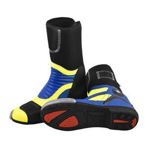 Botas de carreras de moto de cuero genuino para hombre Zapatos de carreras de motos de verano - Product Image 1