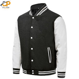 Chaquetas universitarias de lana de alta calidad para hombres con manga larga con estampado de letras Entrega rápida para el invierno - Product Image 6