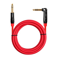 Professional Instrument Cable Guitar for Speaker Bass Keyboard 6.3mm Straight to Right Angle AWG24 Conductor PVC Jacket in Stock