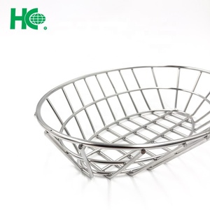 Oval Fast Food Restaurant Serving Metal <b>Bread</b> <b>Basket</b> - Product Image 6