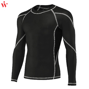 Sports personnalisés Fitness Rash Guard Nouveau design Chemise à manches longues et col rond avec protection - Product Image 3