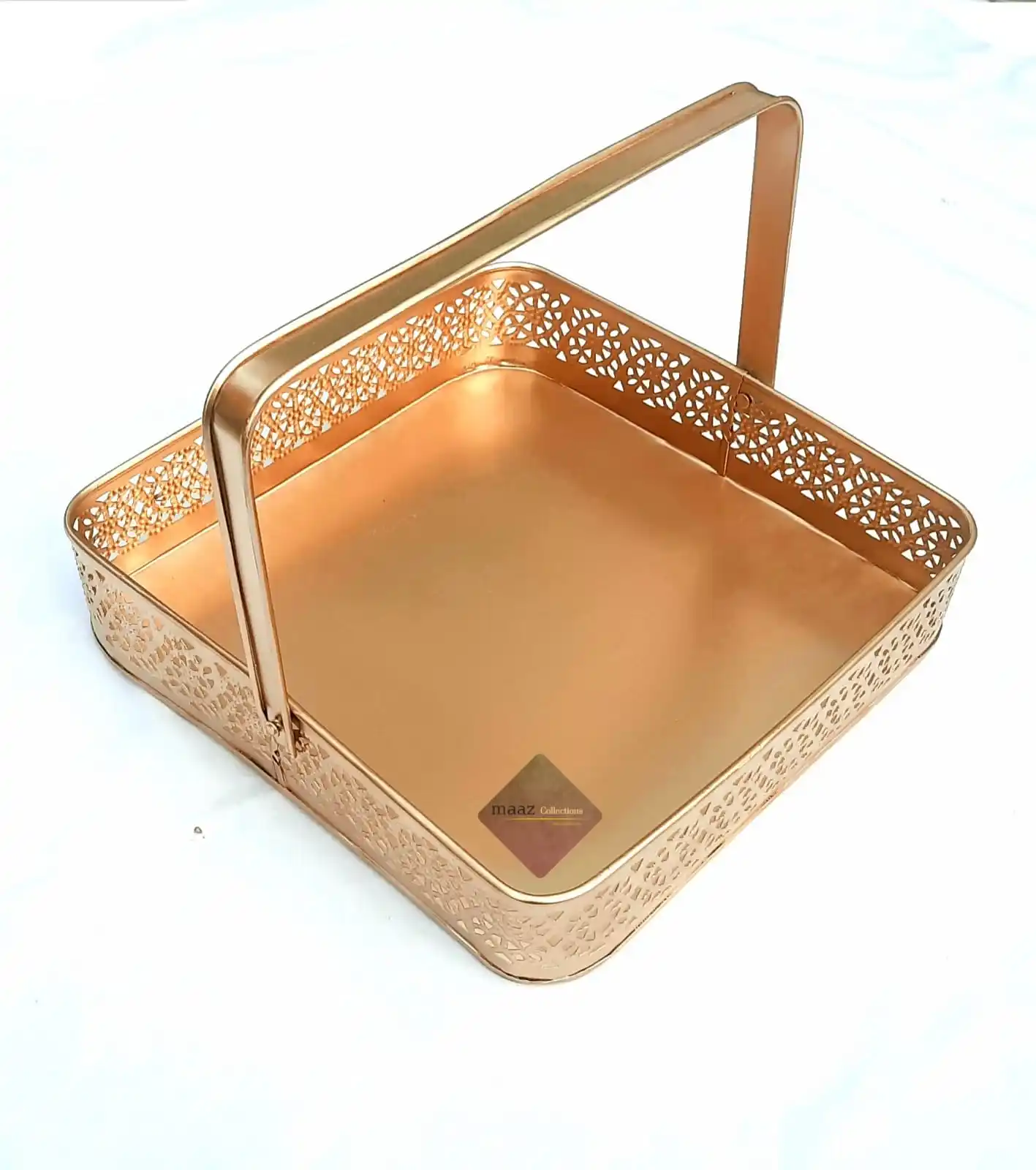 Handmade Decorative golden wedding Gift hamper Basket wholesale price manufacture in india custom art