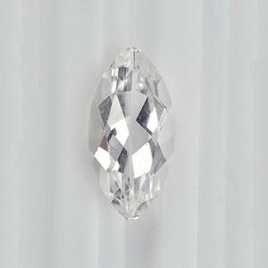 พลอยเทียมสีขาวธรรมชาติต่อกะรัตหินอัญมณีหลวมเจียระไนแบบ5X10mm - Product Image 2