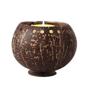 HOT <b>SALE</b> 100% NATURAL HANDCRAFTED COCONUT <b>CANDLE</b> HOLDER/ COCONUT <b>CANDLE</b> SHELL HOLDER for HOME GARDEN DECORATION - Product Image 6