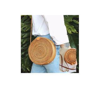 Bolso de playa de paja para mujer, artesanía vietnamita, accesorios de moda, 99 DATOS dorados - Product Image 6