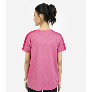 Nouveauté OEM, t-shirt pour femmes à col rond en coton, coupe ajustée, logo personnalisé, sexy, manches courtes - Product Image 2