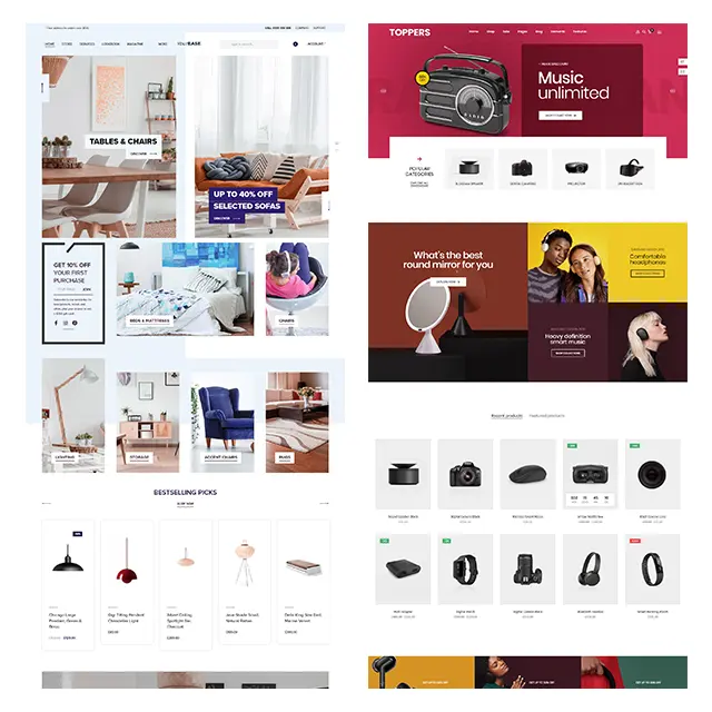 Shopify Website Design Minisite Web Designers sviluppo siti PHP servizi B2b all'ingrosso in vendita sito Web vendita Online Senegal