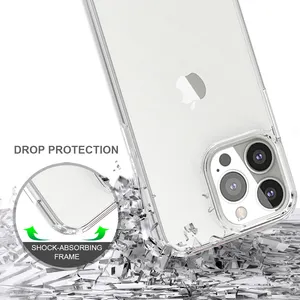 Slimoro new transparent high definition TPU+Acrylic cell phone case waterproof for iphone case transparent