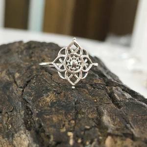 Anillo único de Plata de Ley 925 hecho a mano de alta calidad, diseño liso con diamante para fiesta de boda, hermoso estilo para dedos - Product Image 5