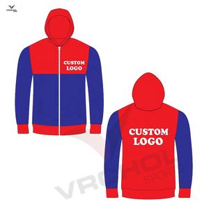 Sweat à capuche en polaire anti-rétrécissement et anti-rides personnalisé avec méthode de tissage tricoté au design brodé - Product Image 5