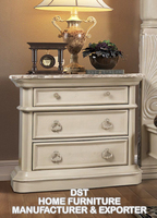 Lit à baldaquin moderne blanc antique avec affiche décorative, ensemble de chambre California King Size en bois de teck durable et pliable, mobilier de chambre de luxe