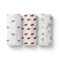 Tissu lavable en 100% coton biologique, haut de gamme, soins pour bébés, mousseline, avec gotes, certifié