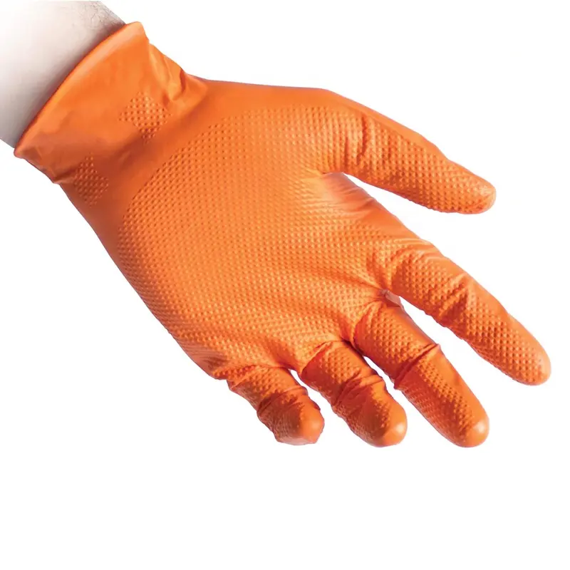 Đầy Đủ Grip Heavy Duty Cao Su An Toàn Tay Làm Việc Găng Tay YY-602 Bột Miễn Phí Nitrile Glove Đối Với Công Nghiệp