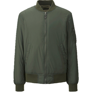 <b>Men's</b> Lightweight Windproof <b>Flight</b> Bomber <b>Jacket</b> with Appliques Reversible & Eco-Friendly for Winter - Product Image 1