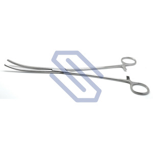 Pinces chirurgicales Rochester incurvées en acier inoxydable vétérinaire de 12 pouces, source d'alimentation manuelle, hémostatique - Product Image 5