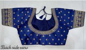 Branding bride-Blusa de material de seda con bordado jari, camisa de trabajo con bordado y manga, precio bajo en india - Product Image 3