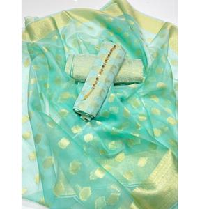 Traje Shalwar Kameez de Algodón Banarsi Informal para Mujer, Hecho a Mano en Pakistán e India - Product Image 6