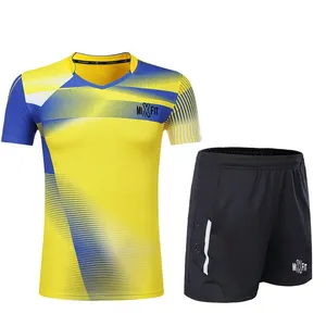 Çok renkli Jersey kısa ve Jersey Badminton softbol üniforma tenis üniforma masa tenisi üniforma