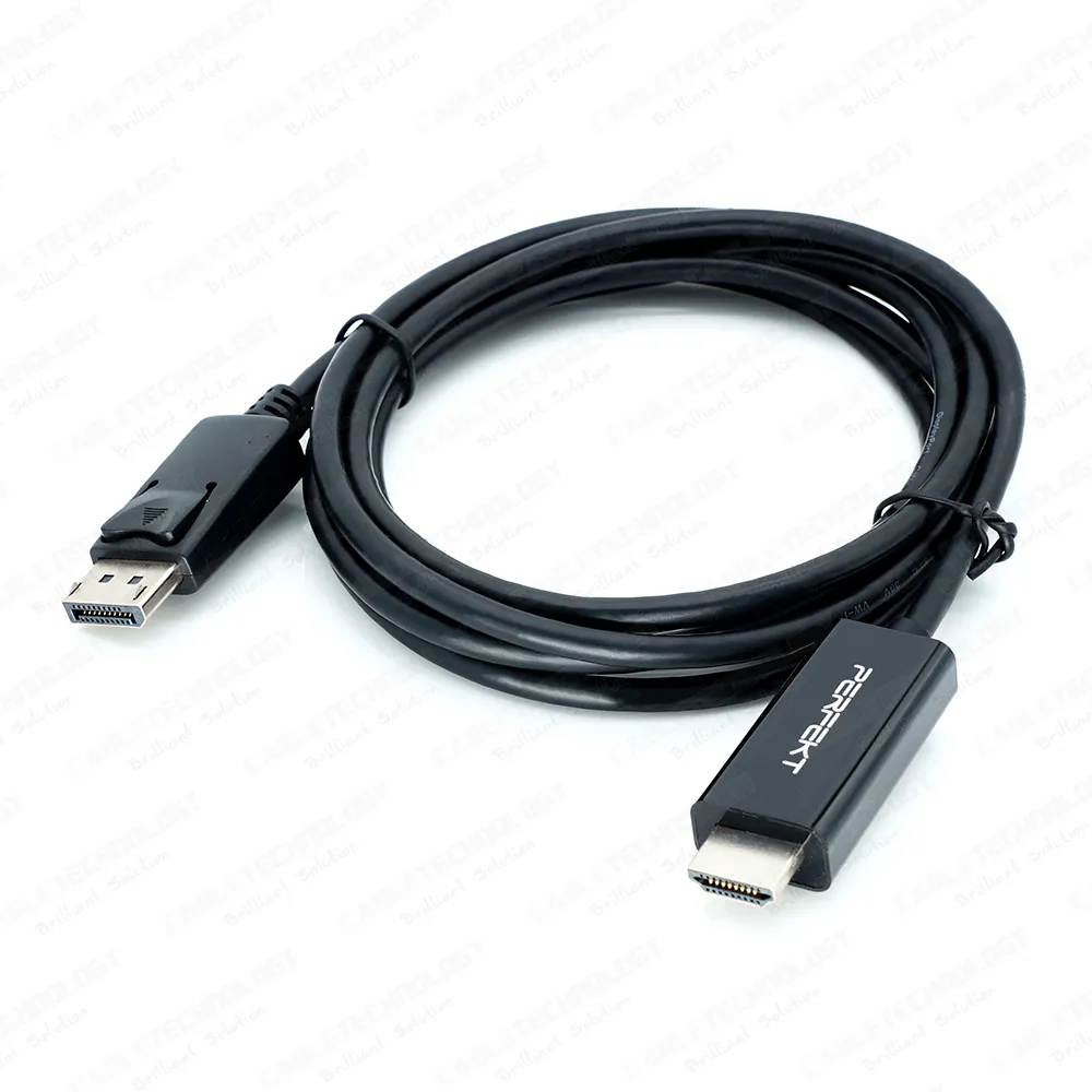 למעלה איכות DisplayPort DP 1.2 כדי HDMI 2.0 כבל זכר לזכר שחור