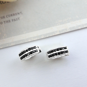 Pendientes de plata de ley 925 redondos de último diseño - Product Image 5