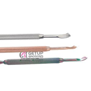 Empujadores de cutículas de la mejor calidad, empuñadura de diamante de plata/arcoíris/oro rosa, acero inoxidable con su logotipo personalizado, instrumentos de belleza - Product Image 5