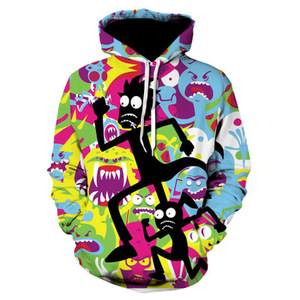 Over All Print Fleece Lined Fabric <b>Long</b> Sleeve Sublimation <b>Oversized</b> <b>Hoodie</b> for Men - Product Image 6