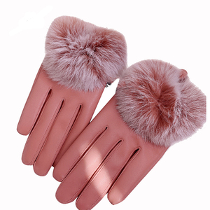 2024 nueva gran oferta de guantes de piel de oveja auténtica para mujer, diseño personalizado, moda cálida de invierno para exteriores, servicios OEM ODM - Product Image 1