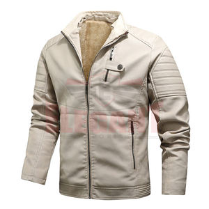 Hombres Nuevos de moto chaqueta de cuero negro de corte Slim de la motocicleta de cuero Real de los hombres chaqueta - Product Image 4