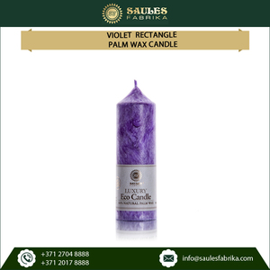 Vela de Arte de cera de palma rectangular púrpura de alta calidad Producto del fabricante europeo - Product Image 6