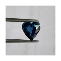 Saphir bleu naturel non chauffé, pierre précieuse ovale en forme de cœur, 1,25 carat, 7 mm, Madagascar, fournisseur mondial pour la bijouterie