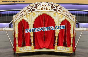 Wedding Bridal Entry Peacock Palanquins/Palki Golden Palki for Indian Wedding Wedding Rajwada Peacock <b>Doli</b>/Palki - Product Image 5