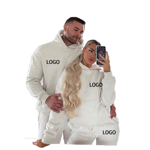 Ropa deportiva con logotipo personalizado, chándal ajustado de algodón, chándal ajustado, traje de jogging unisex para hombre y mujer - Product Image 6