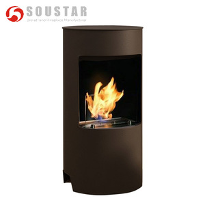 Poêle à bois sur pied avec cheminée à l'éthanol - Product Image 1