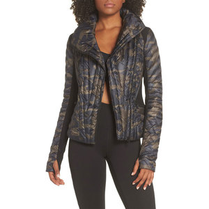 High Quality Down Coat Shiny Winter with Hood Long Warm Plus Size Printed Knitted Decorated with Pocket - Product Image 1