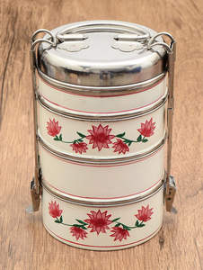 Colors 3 Layers Stainless Steel Bento <b>Box</b>/Lunch <b>Box</b>/<b>Tiffin</b> Carrier With Handle - Product Image 2